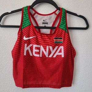 NEW Nike Pro Elite Track Team Kenya Running Sports Bra 898136-XXX Size S Red